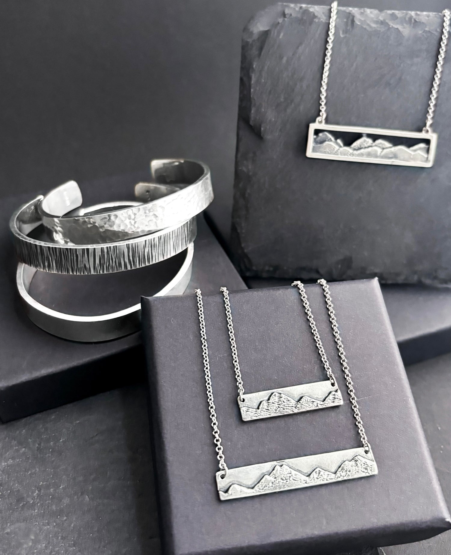 Silver Summit Bar Necklace Collection