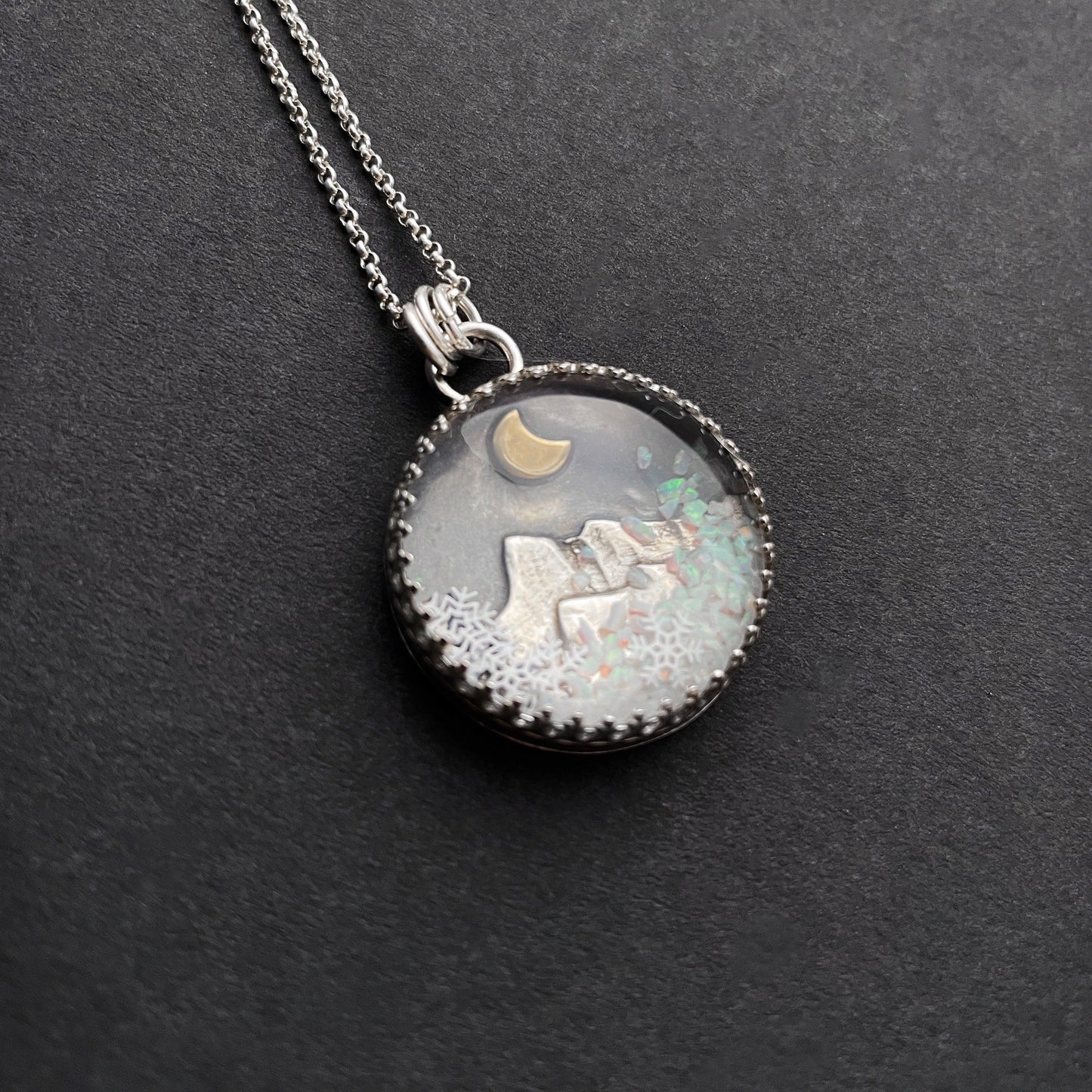 Winter Solstice Snow Globe Pendant