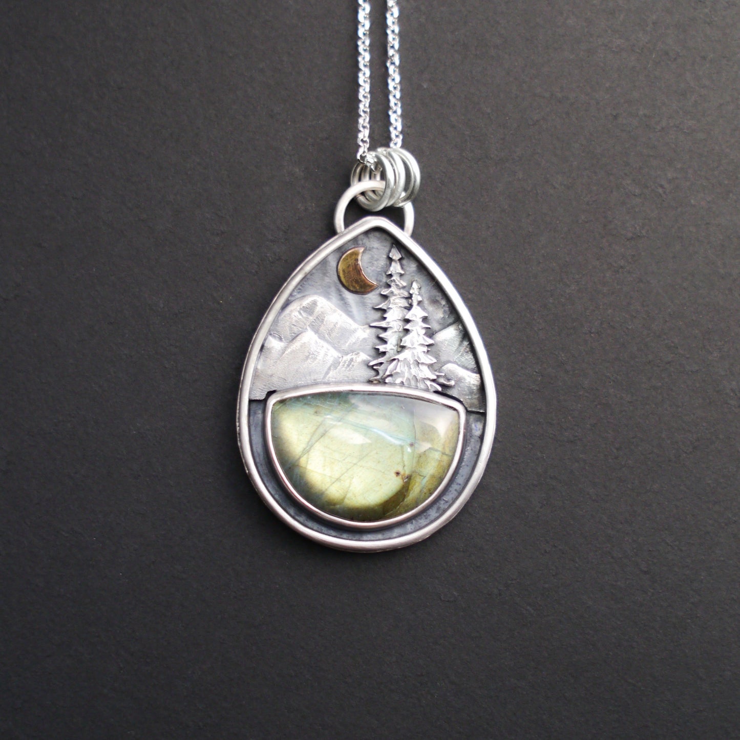 Labradorite Mountain Moonlight Pendant
