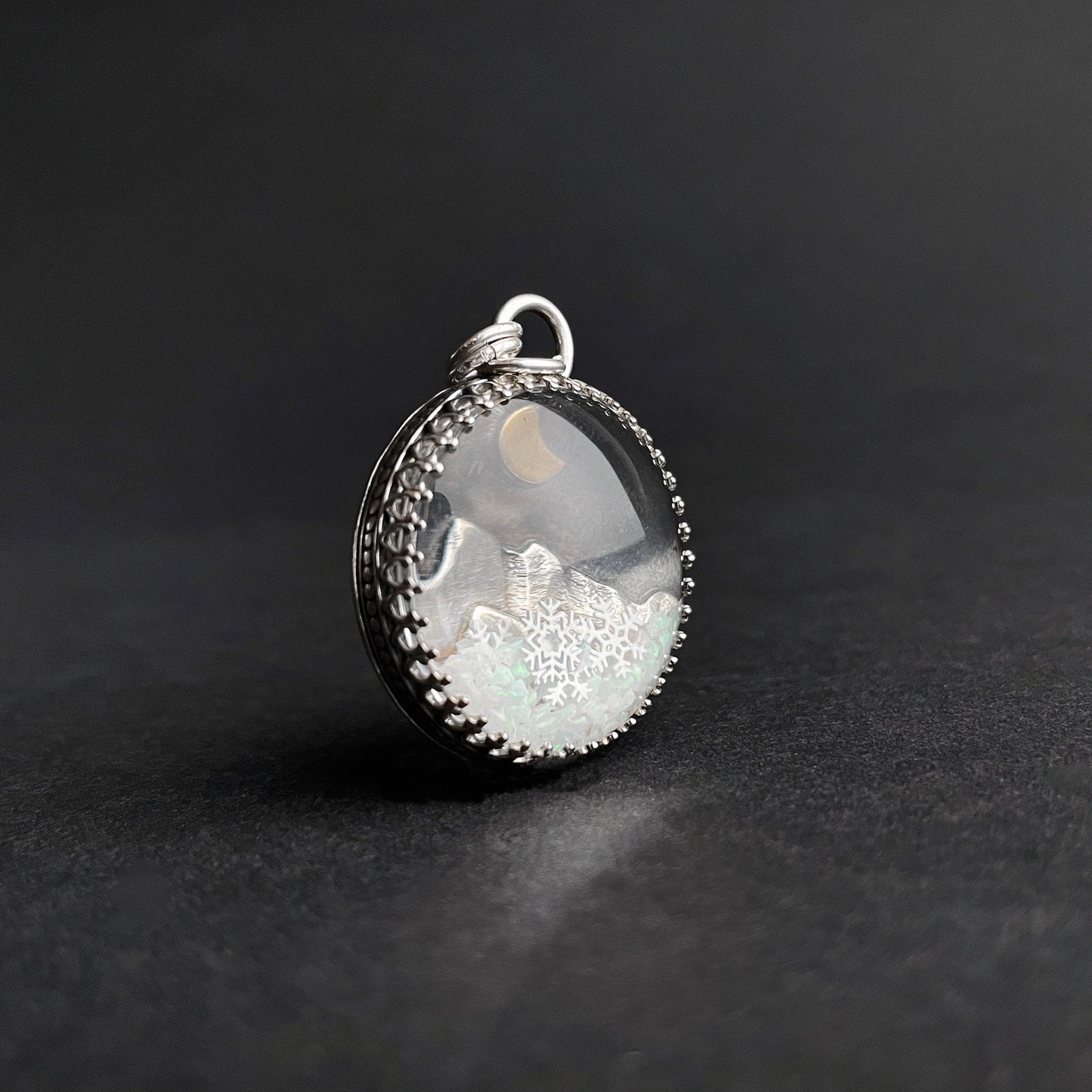 Winter Solstice Snow Globe Pendant