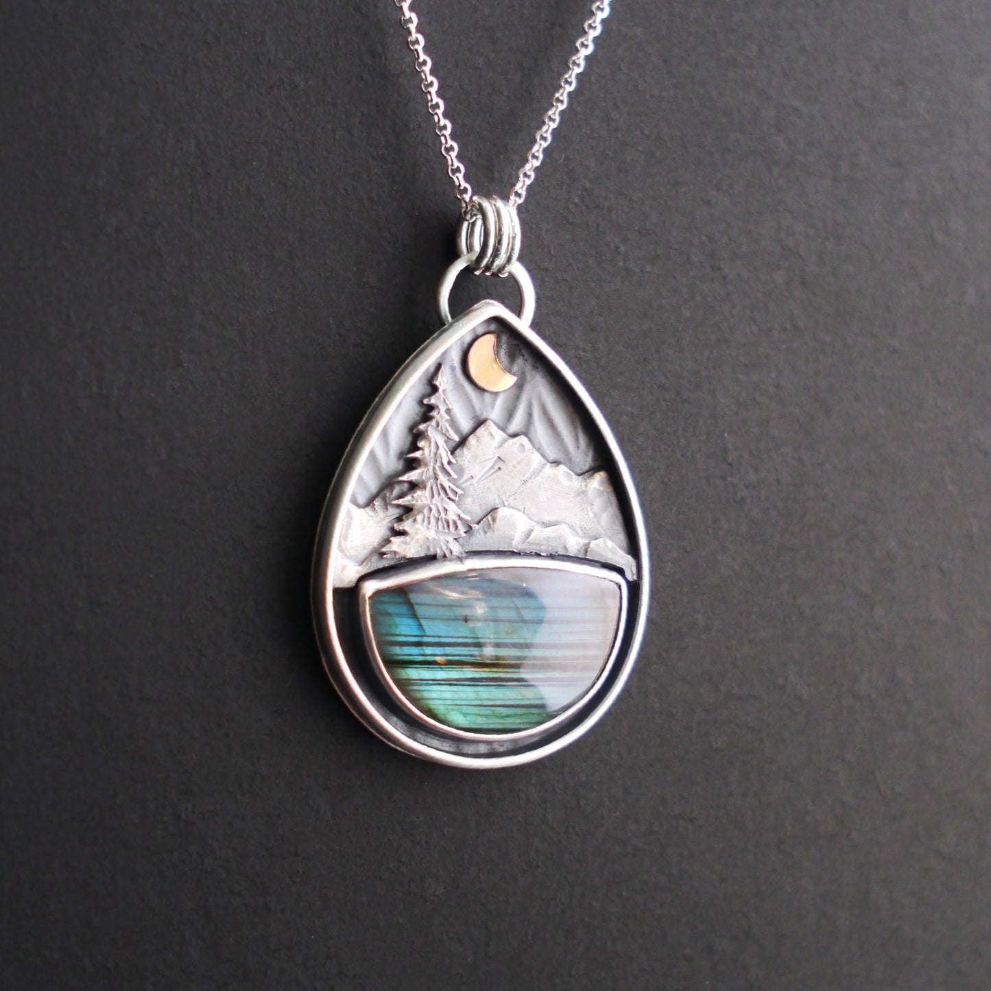 Labradorite Mountain Moonlight Pendant (9)