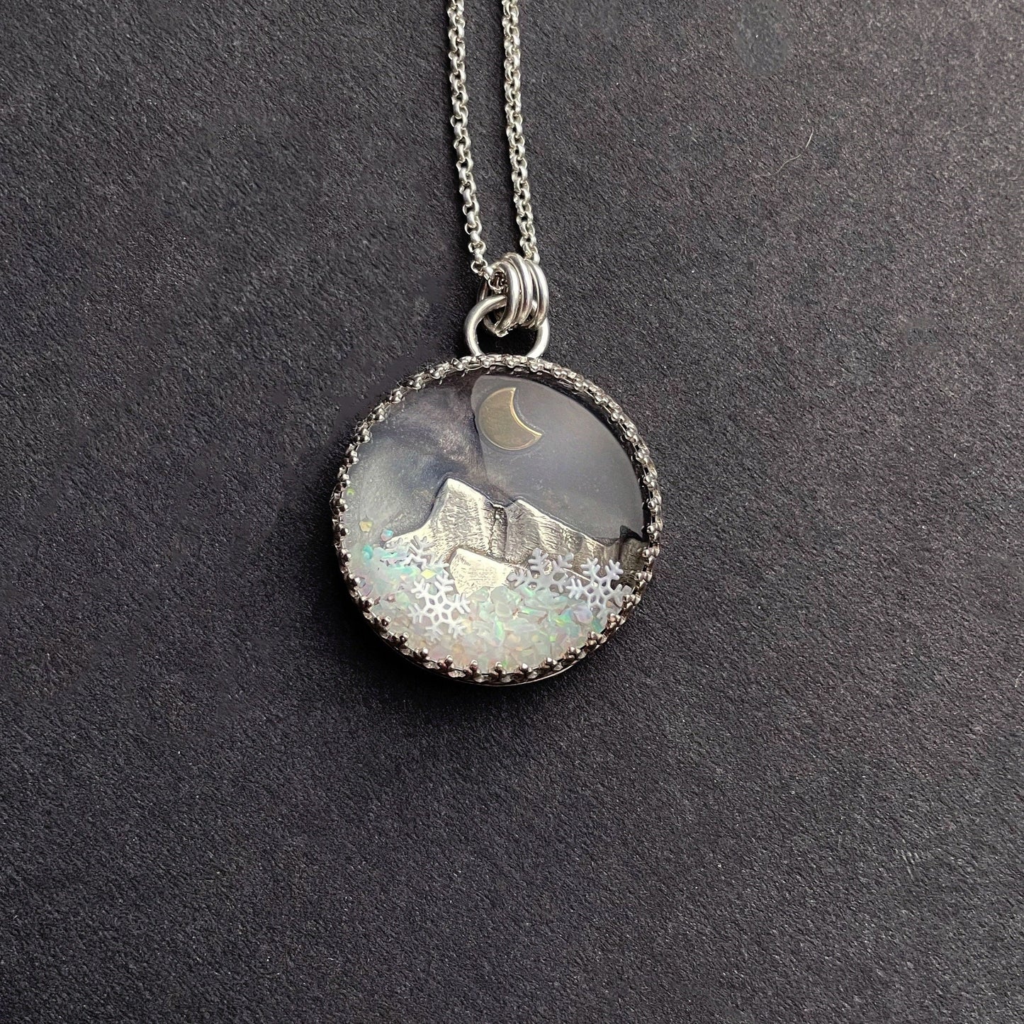 Winter Solstice Snow Globe Pendant
