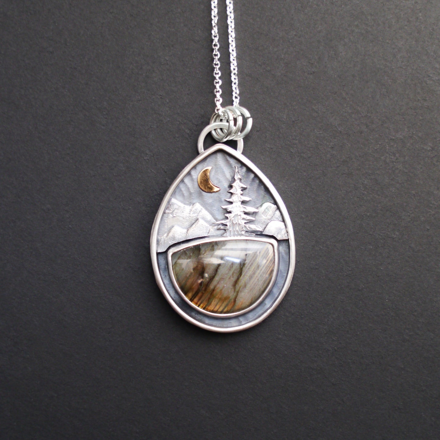 Labradorite Mountain Moonlight Pendant (10)