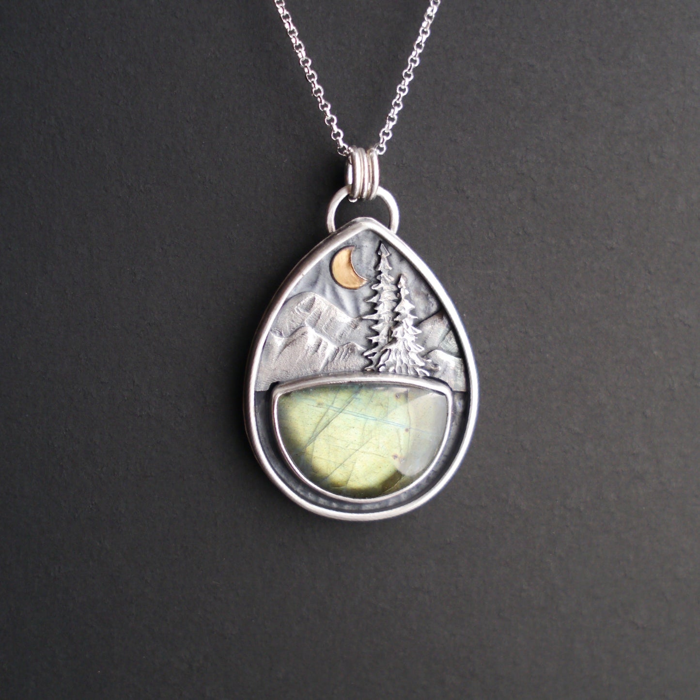 Labradorite Mountain Moonlight Pendant