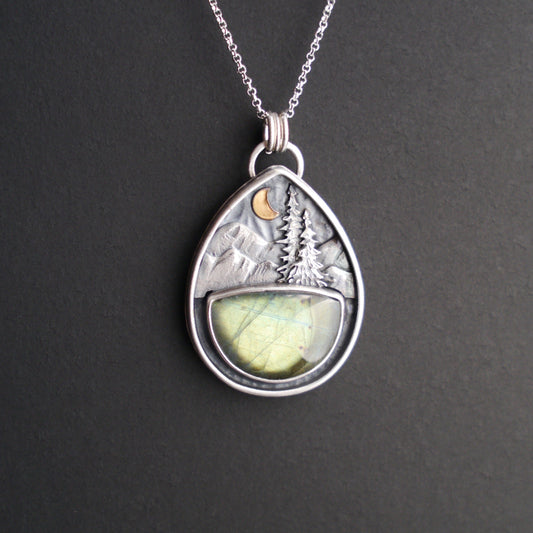 Labradorite Mountain Moonlight Pendant (5)