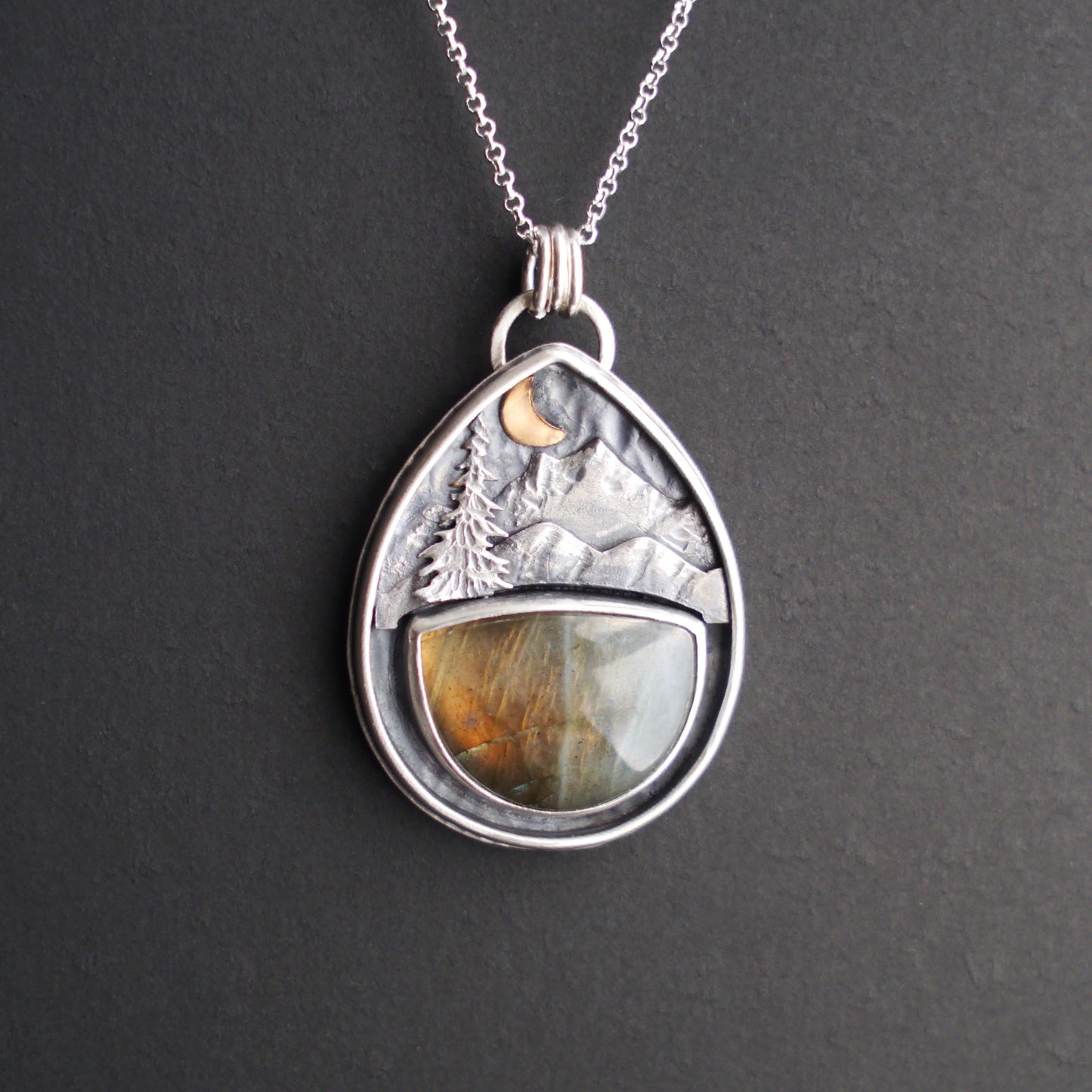 Labradorite Mountain Moonlight Pendant (3)