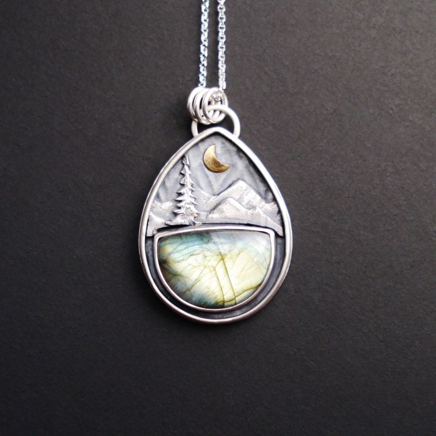 Labradorite Mountain Moonlight Pendant