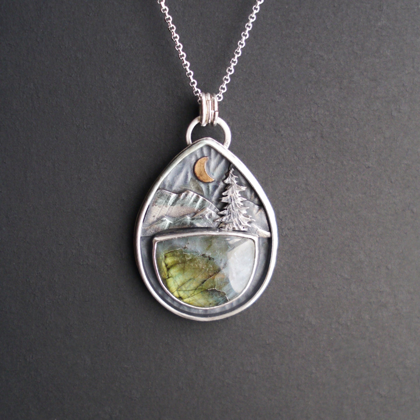Labradorite Mountain Moonlight Pendant (6)
