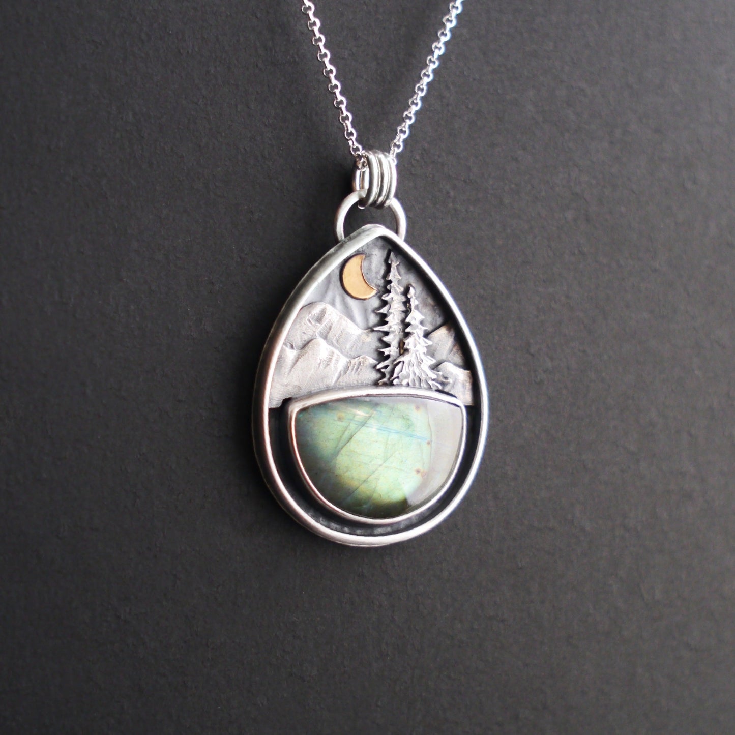 Labradorite Mountain Moonlight Pendant
