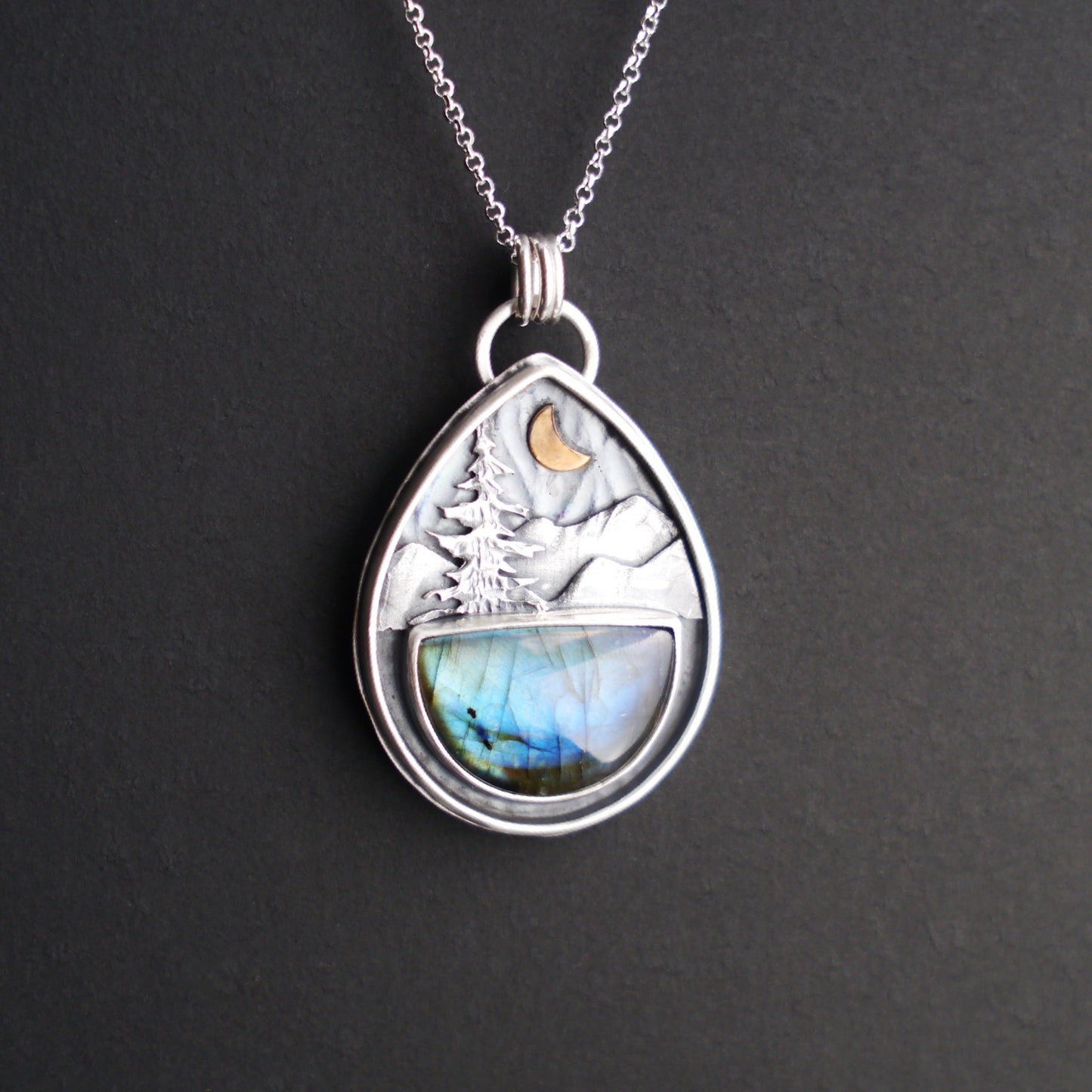 Labradorite Mountain Moonlight Pendant (8)