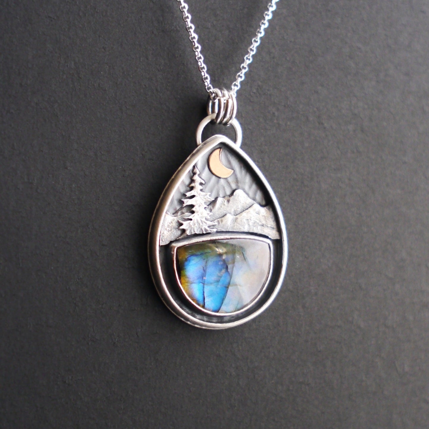 Labradorite Mountain Moonlight Pendant