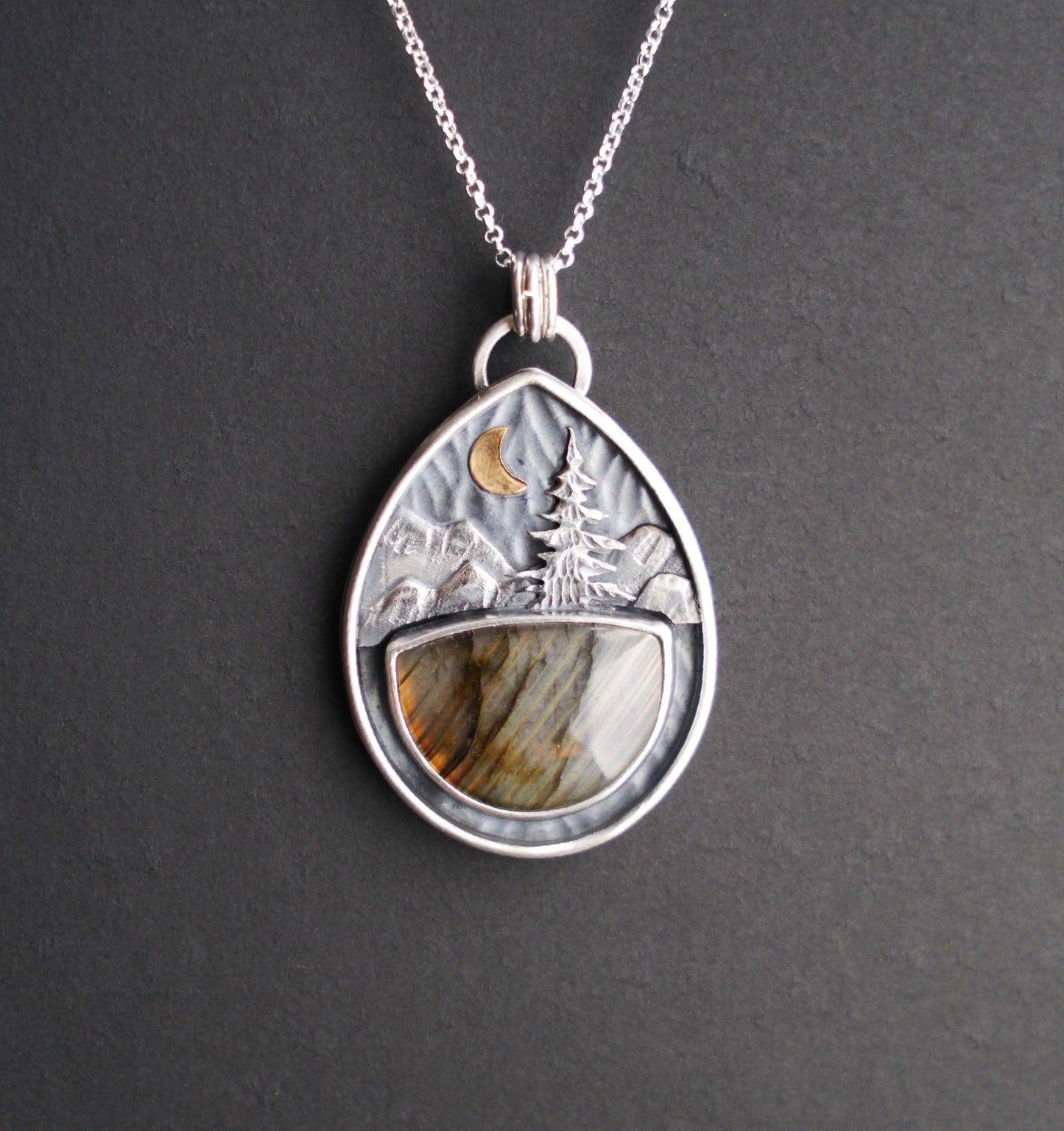 Labradorite Mountain Moonlight Pendant (10)