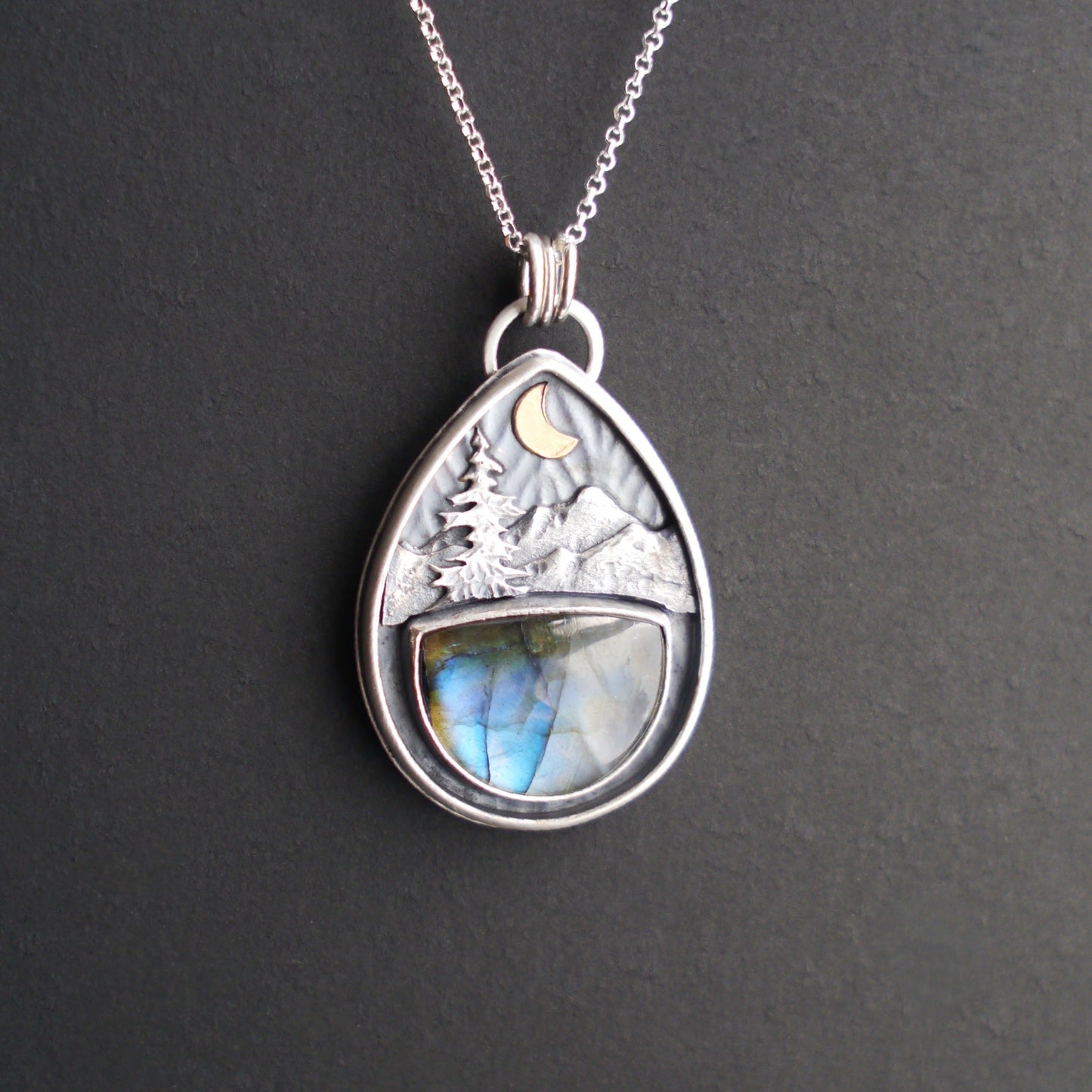 Labradorite Mountain Moonlight Pendant