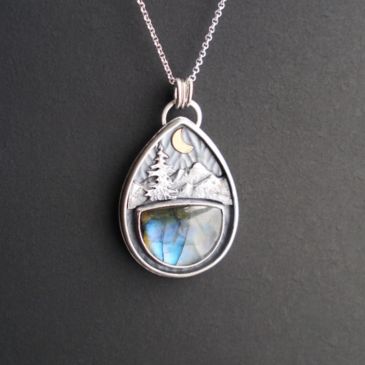 Labradorite Mountain Moonlight Pendant
