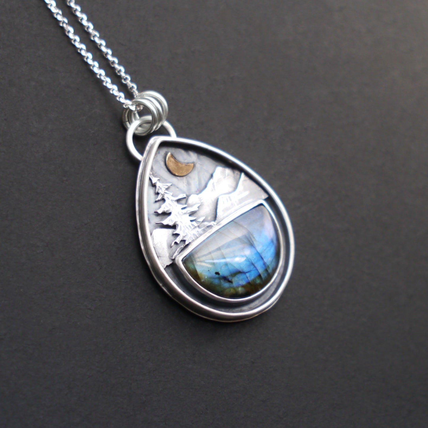 Labradorite Mountain Moonlight Pendant (8)