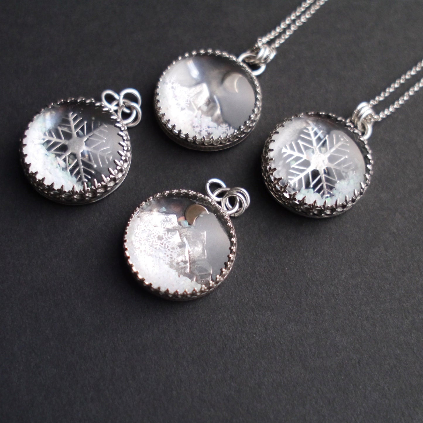 Winter Solstice Snow Globe Pendant