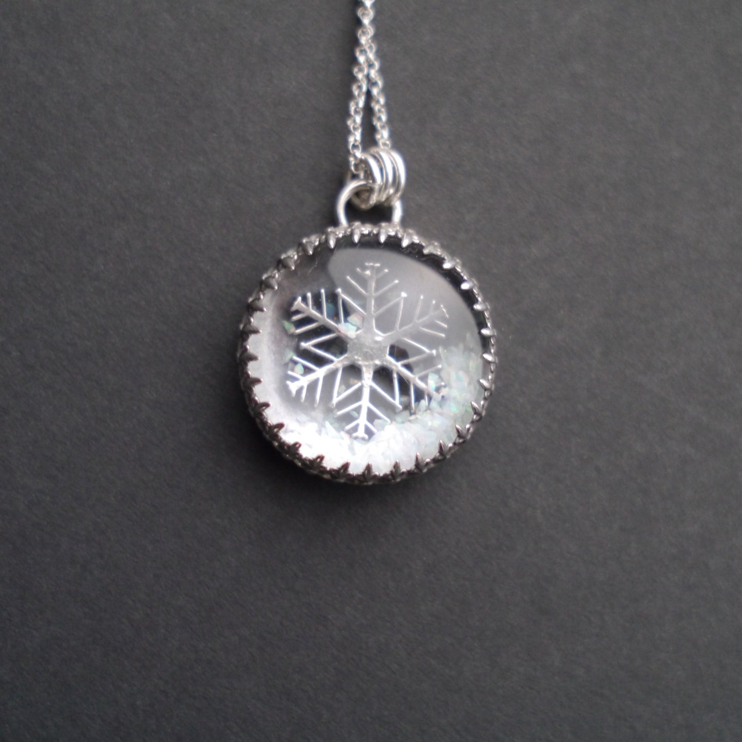 Winter Wonderland Snow Globe Pendant