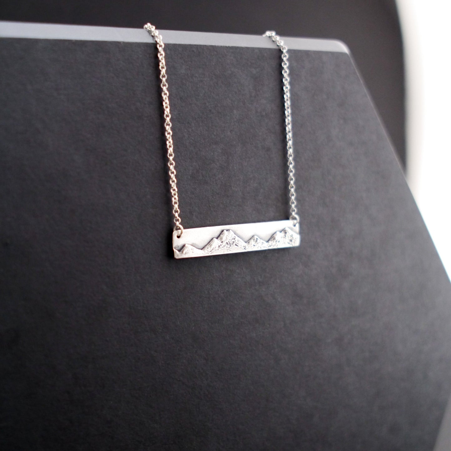 Silver Summit Bar Necklace
