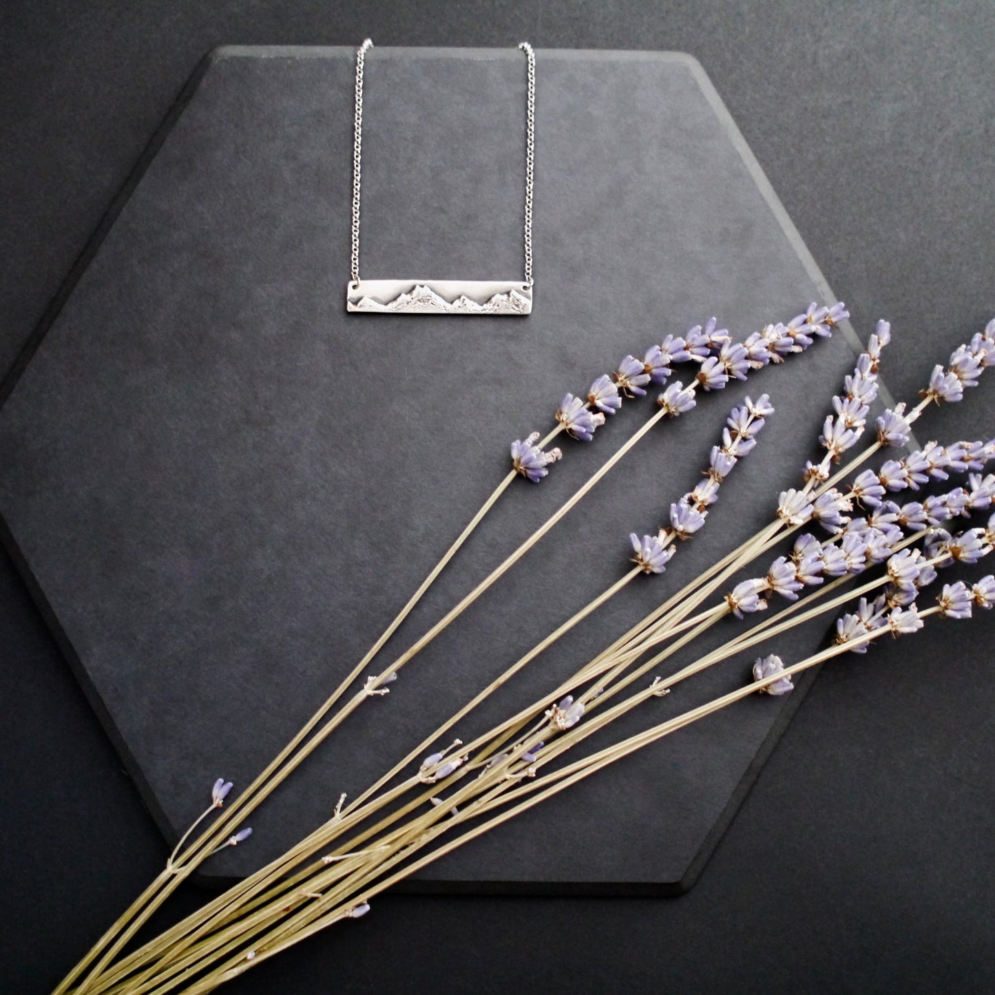 Silver Summit Bar Necklace