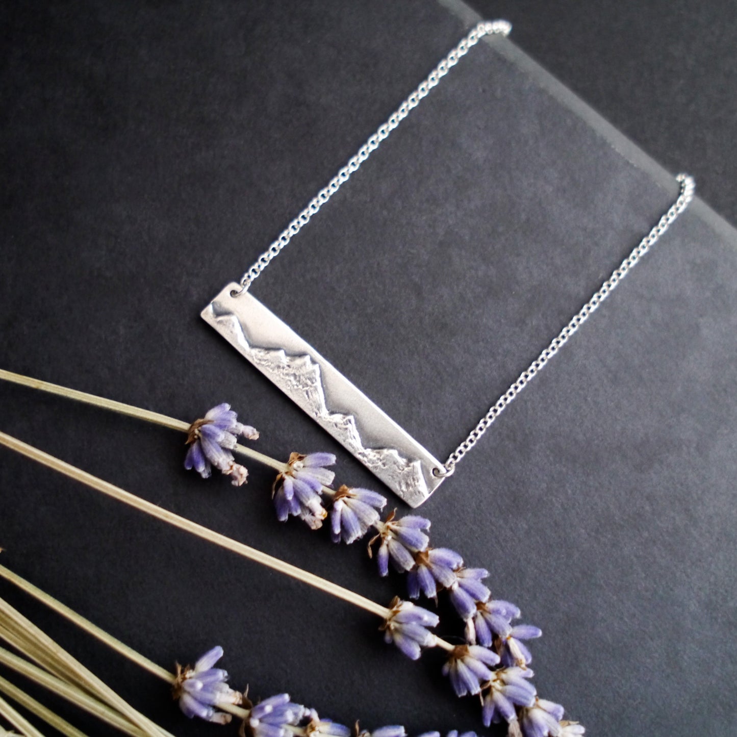 Silver Summit Bar Necklace