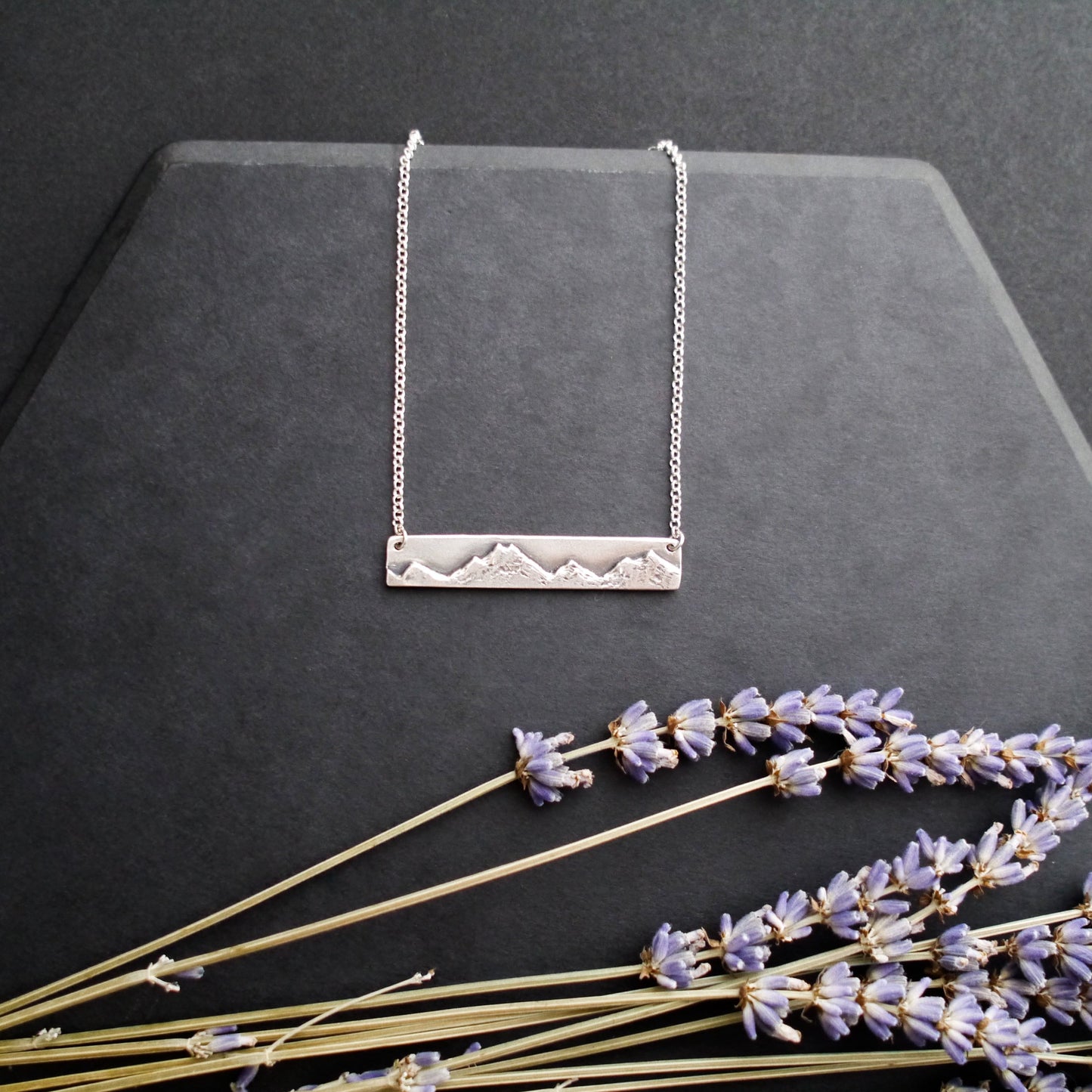 Silver Summit Bar Necklace
