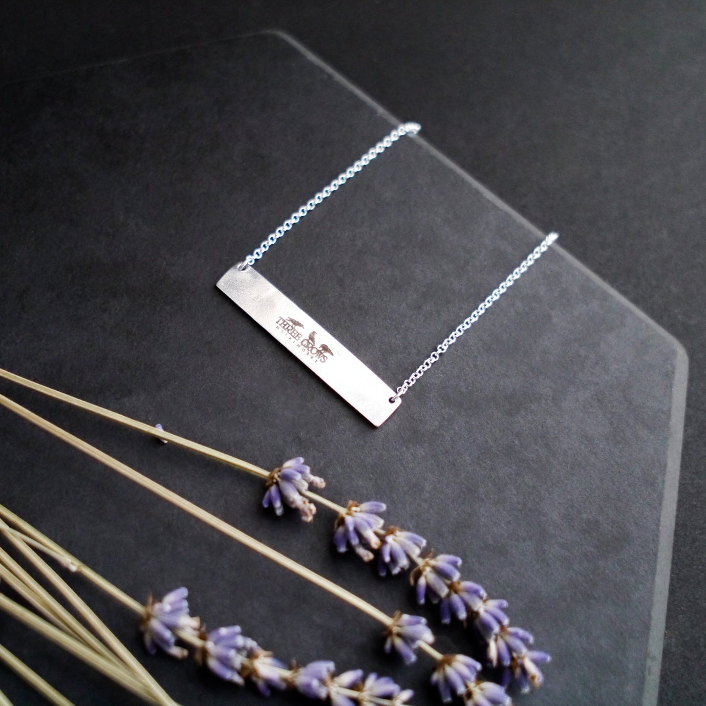 Silver Summit Bar Necklace