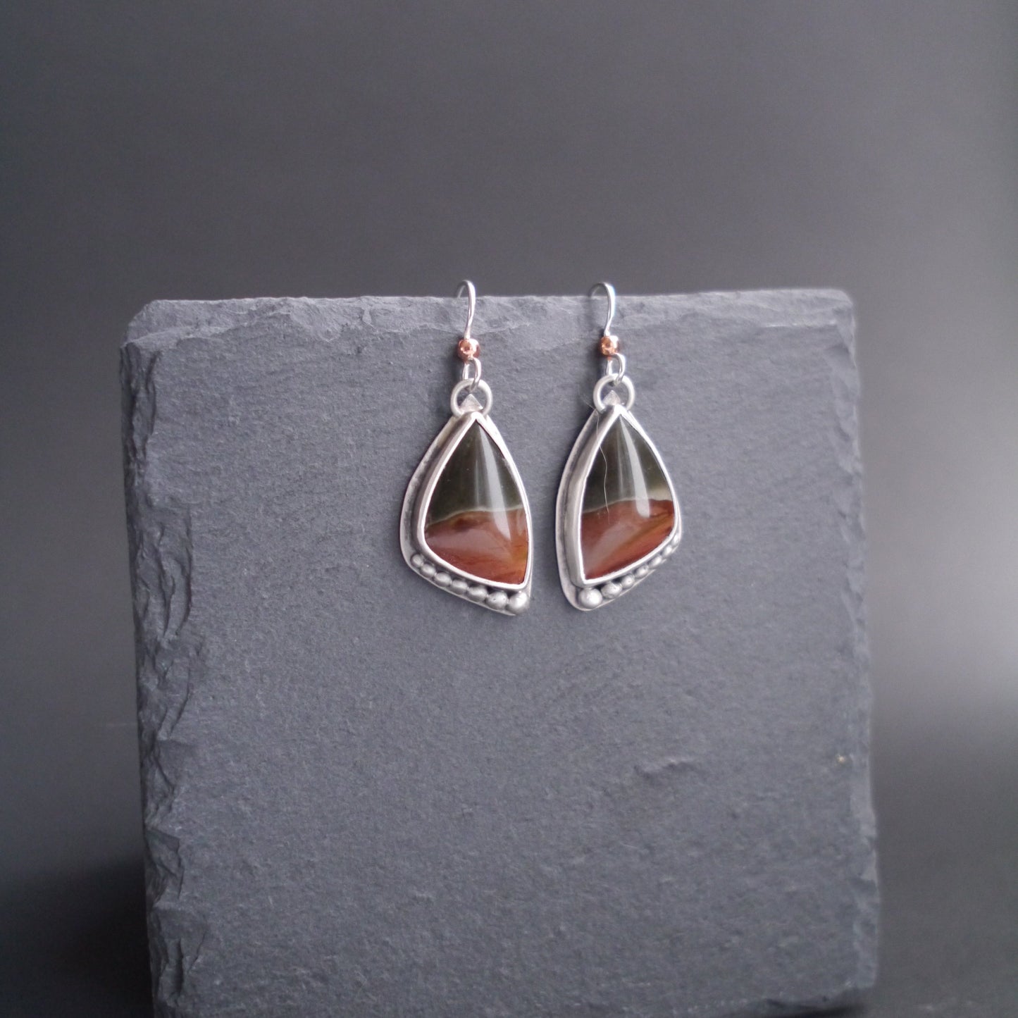Wanderer Collection - Polychrome Picture Jasper Earrings