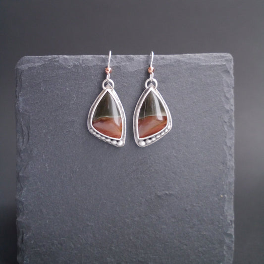 Wanderer Collection - Polychrome Picture Jasper Earrings