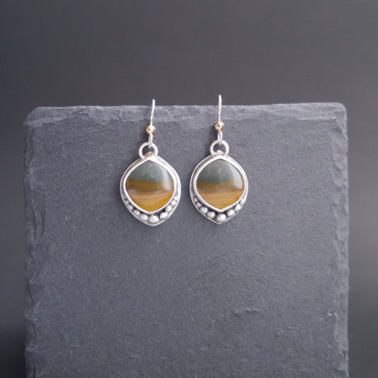 Wanderer Collection - Polychrome Picture Jasper Earrings