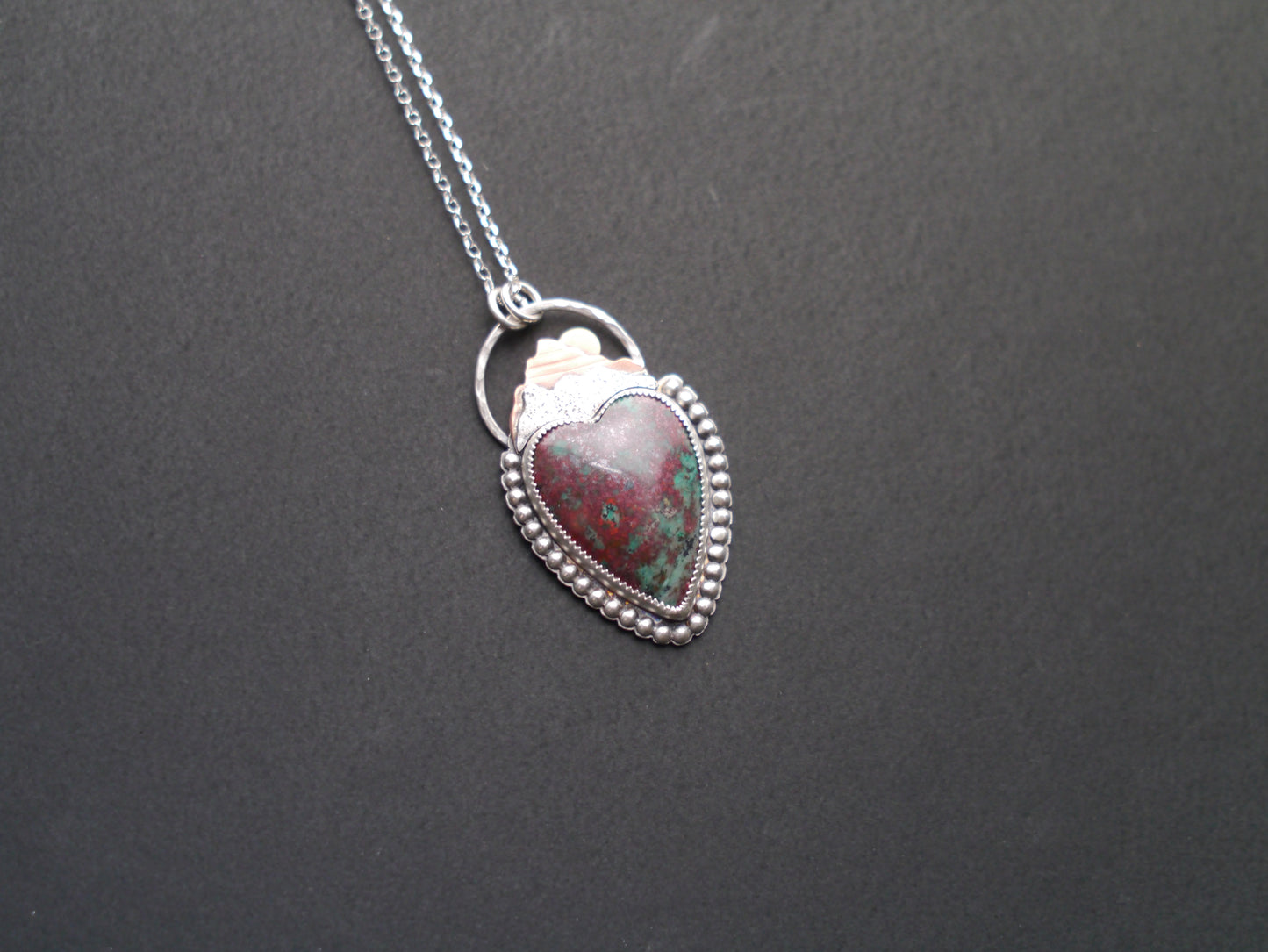 Sonora Skies - Large Heart Shaped Sonora Sunrise Pendant
