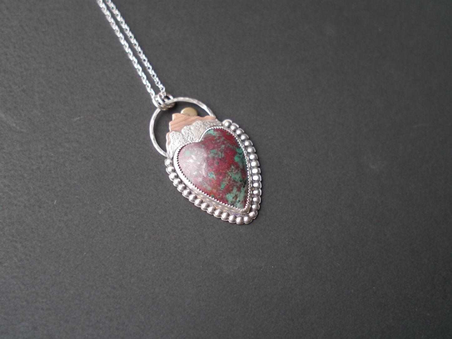 Sonora Skies - Large Heart Shaped Sonora Sunrise Pendant