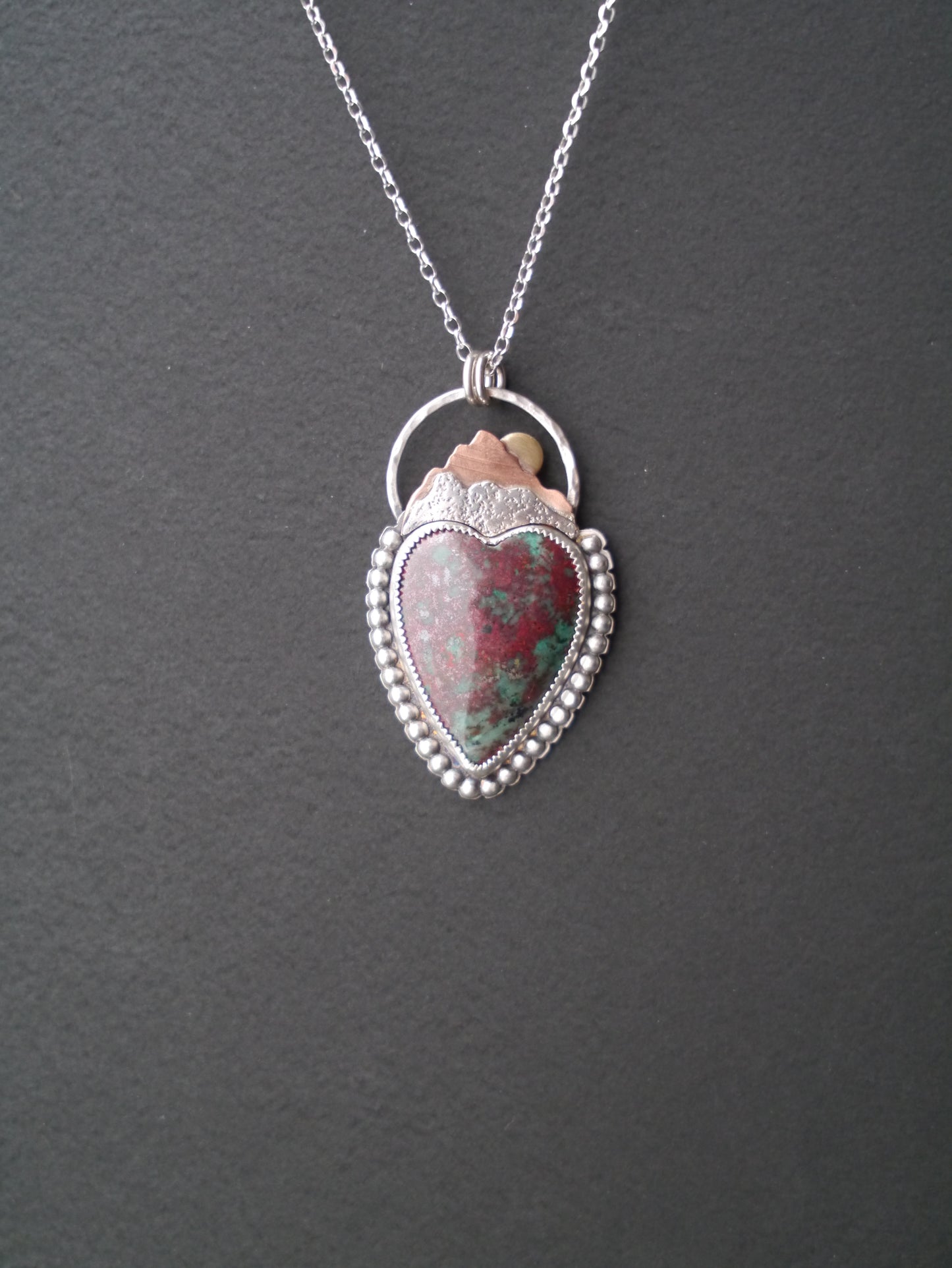 Sonora Skies - Large Heart Shaped Sonora Sunrise Pendant