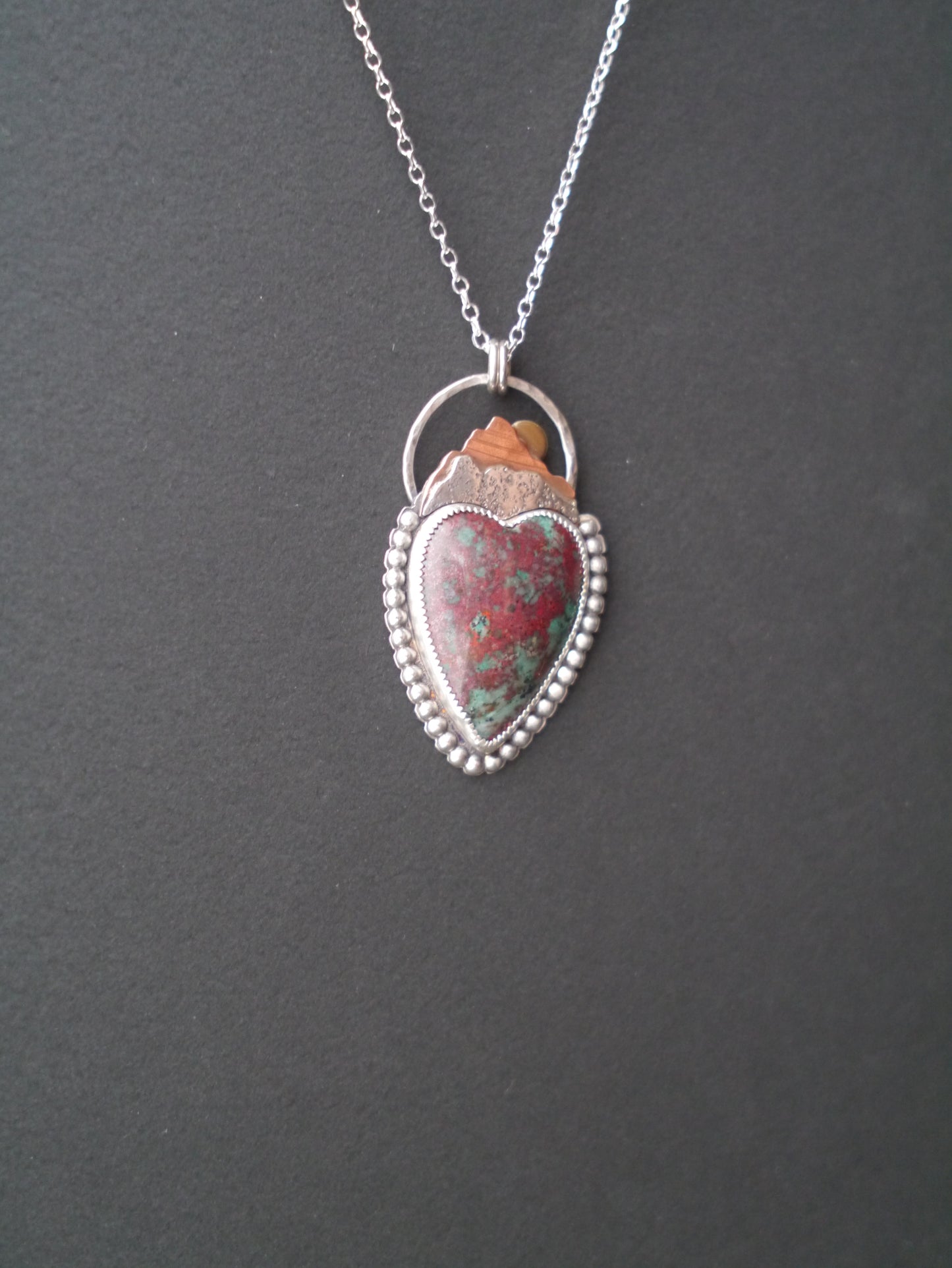 Sonora Skies - Large Heart Shaped Sonora Sunrise Pendant