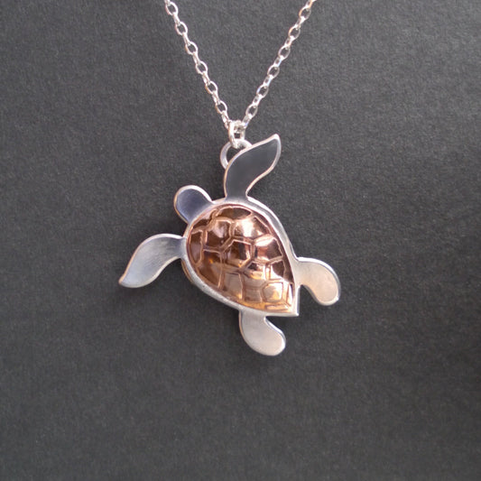 Coastal Textures Sea Turtle Pendant