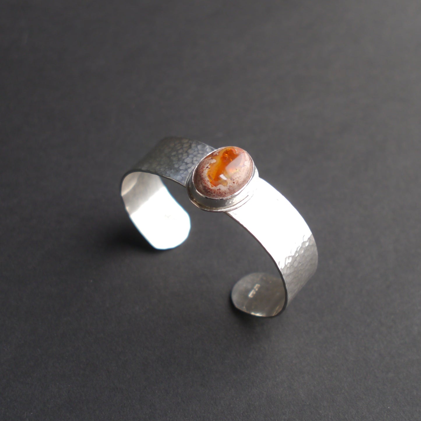 Mexican Fire Opal Statement Cuff in Sterling Silver