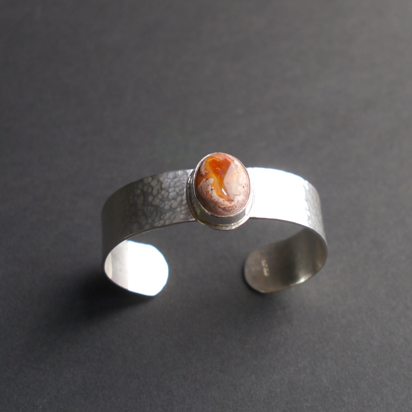 Mexican Fire Opal Statement Cuff in Sterling Silver
