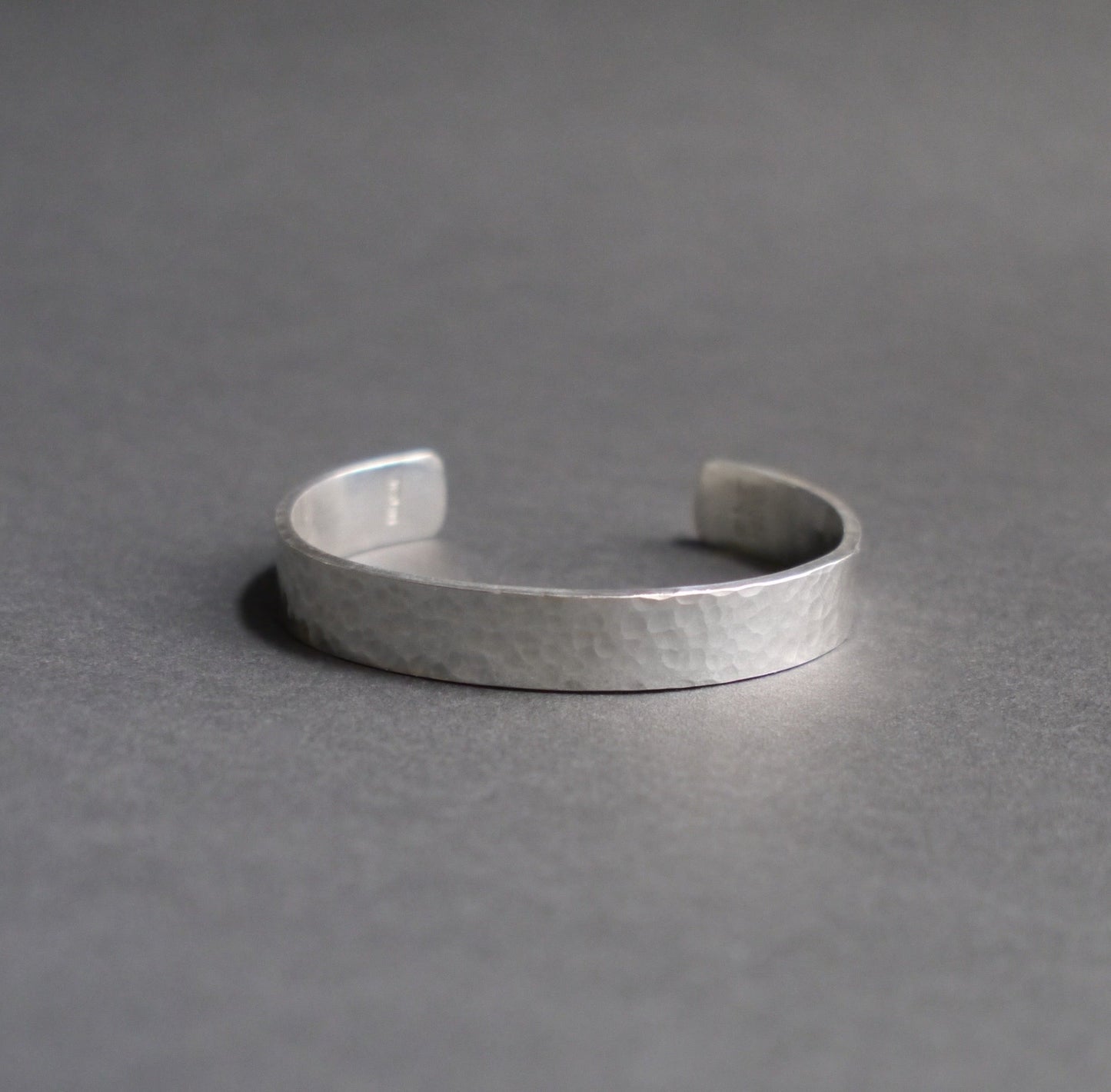 Hammered Texture Cuff in 10mm Sterling Sliver