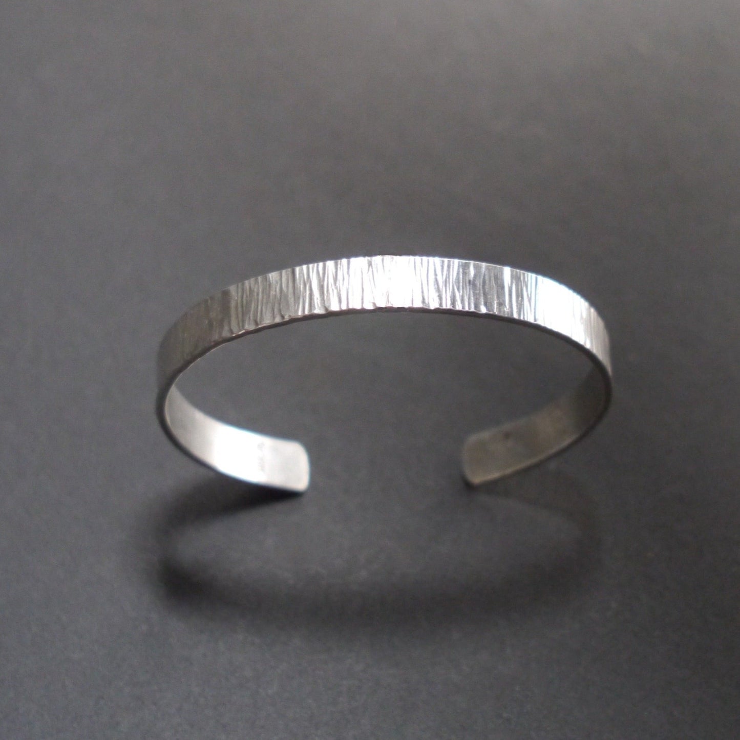 Ripple Texture Cuff in 8mm Sterling Silver