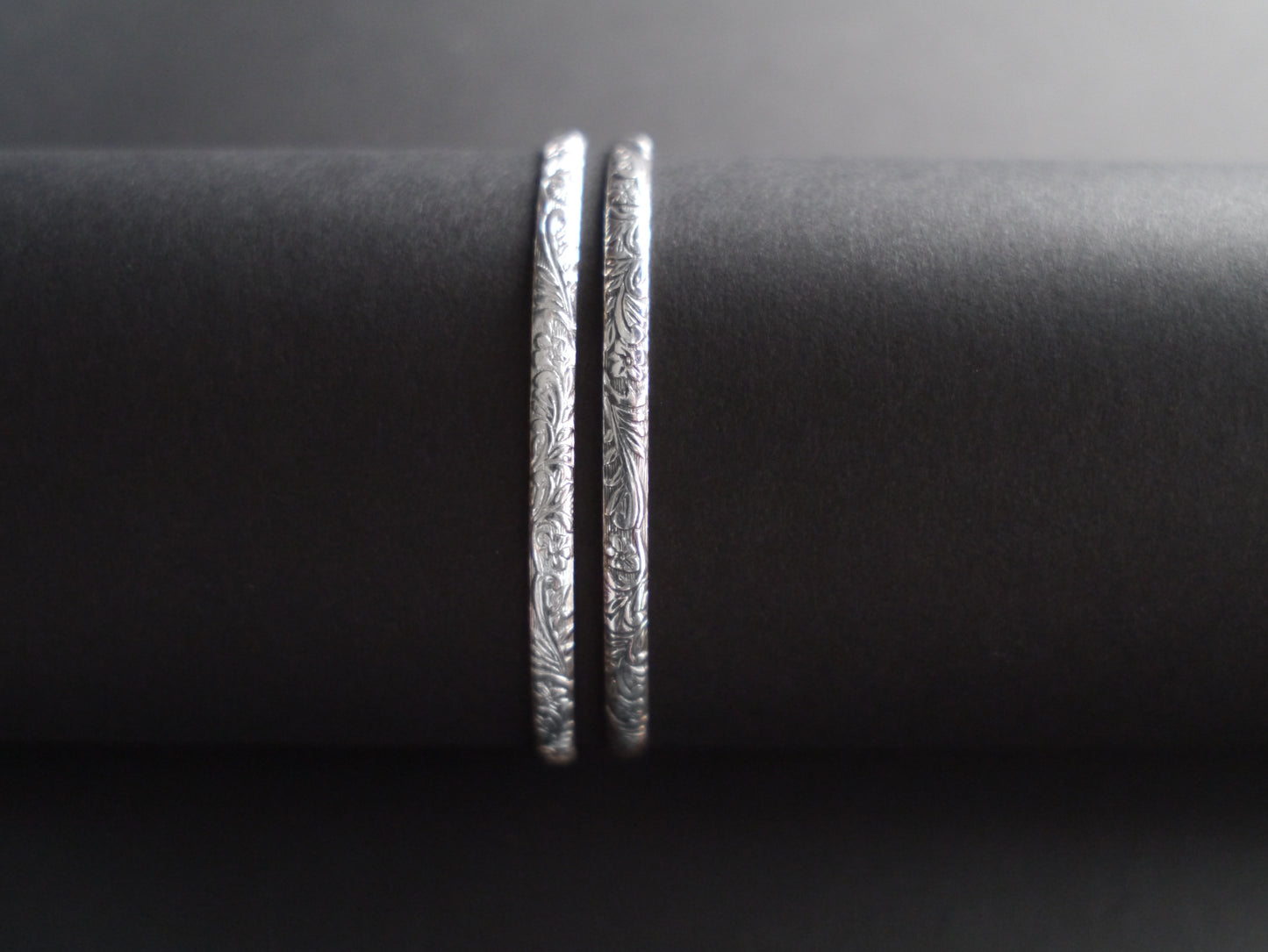 Floral Vine Cuff in 4mm Sterling Silver