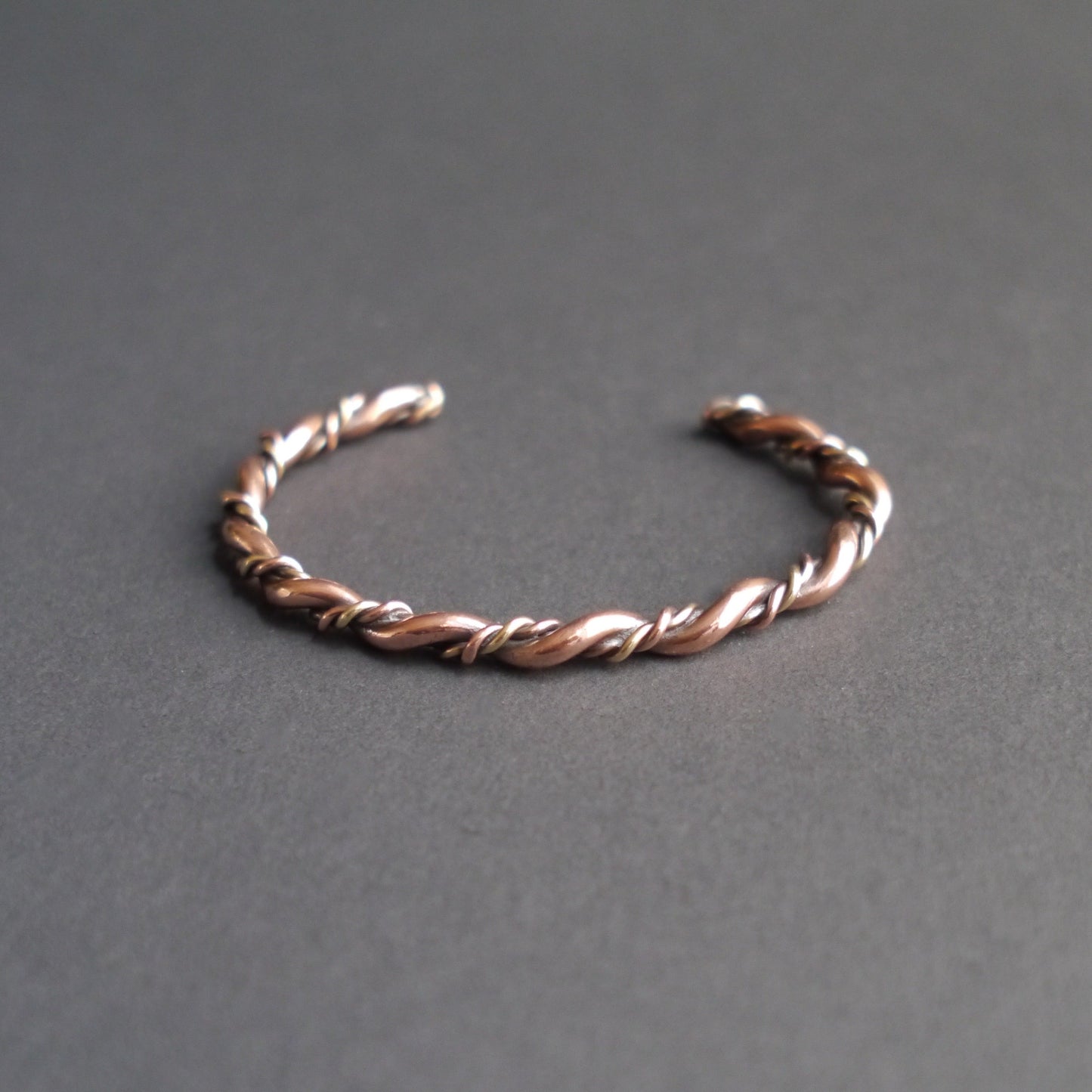 Twisted Cuff in 4mm Copper and Brass