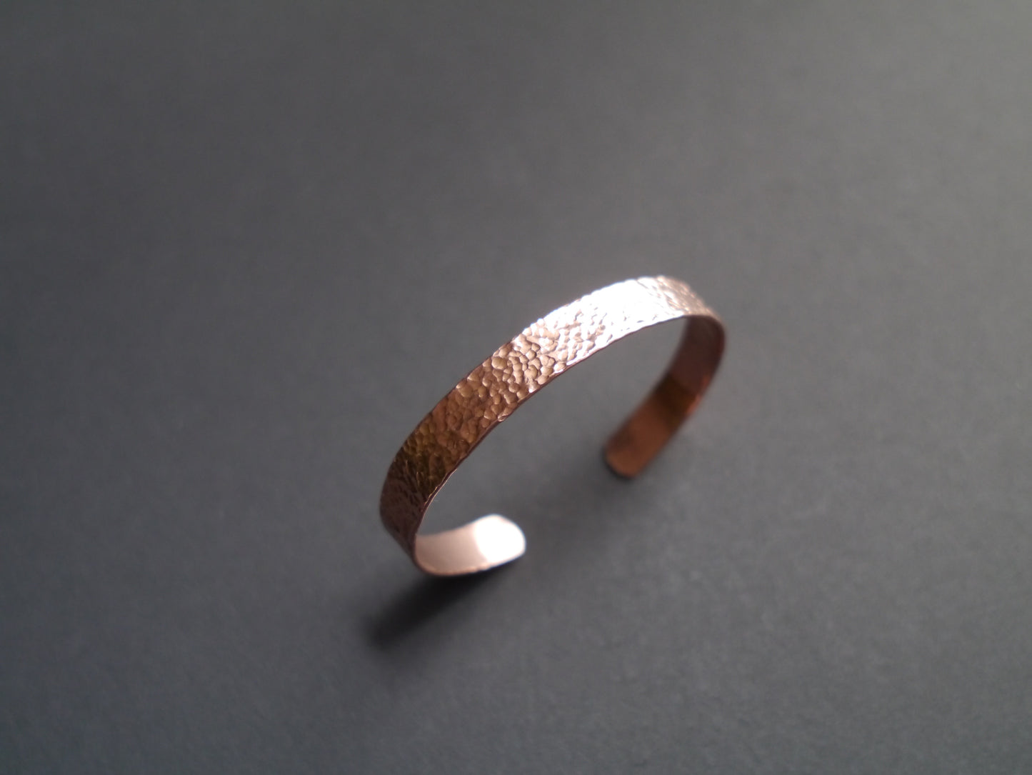 Hammered Texture Cuff in 9mm Recycled Copper