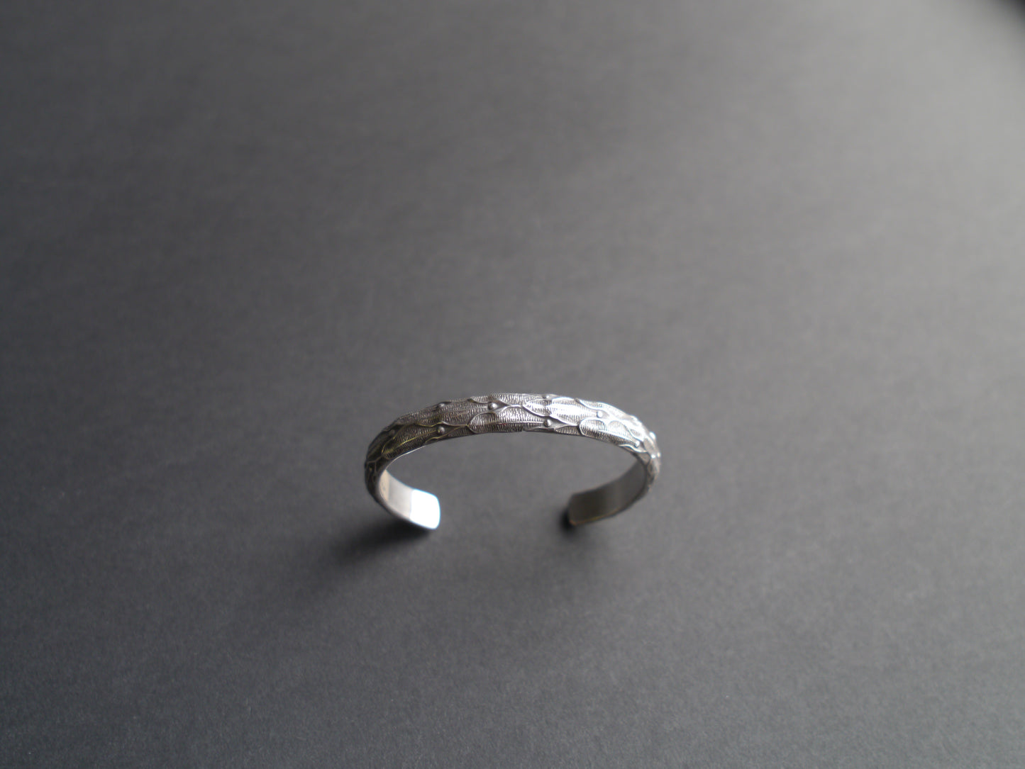 Organic Textured Cuff in 8mm Sterling Silver