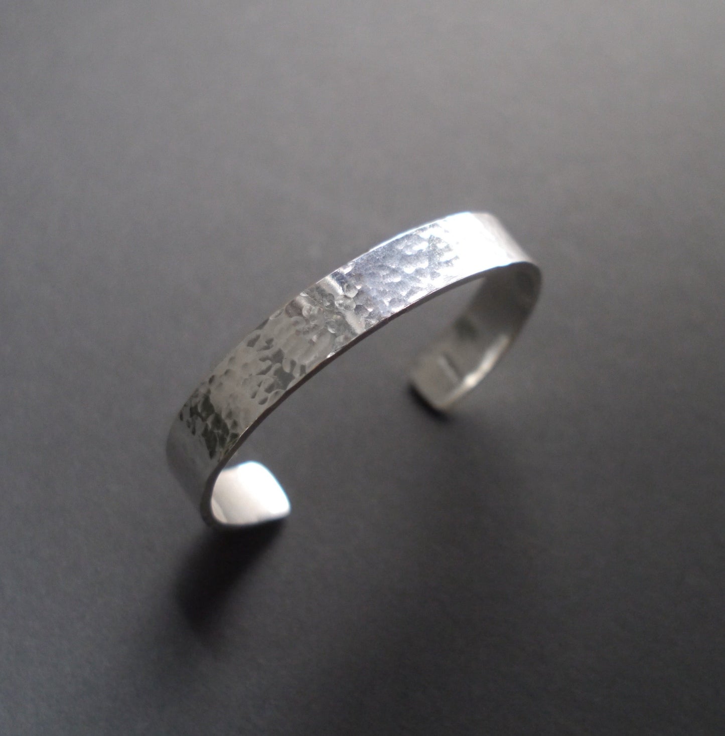 Hammered Texture Cuff in 10mm Sterling Sliver