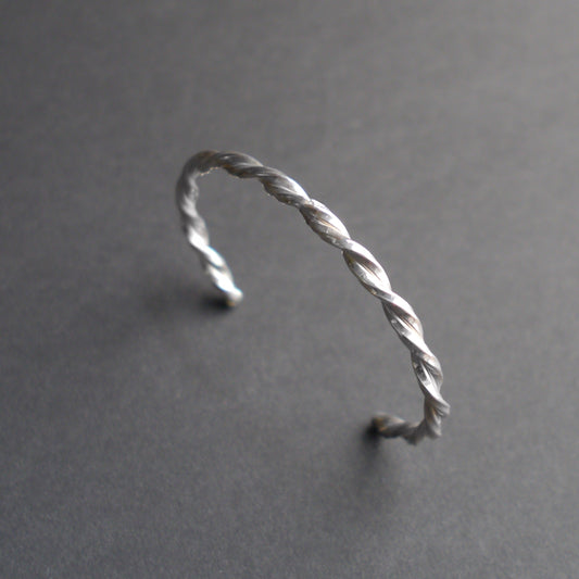Twisted Cuff in 4mm Sterling Silver