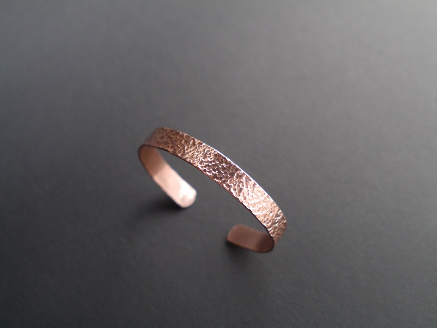 Hammered Texture Cuff in 9mm Recycled Copper