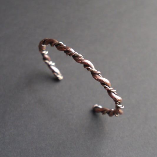 Twisted Cuff in 4mm Copper and Brass