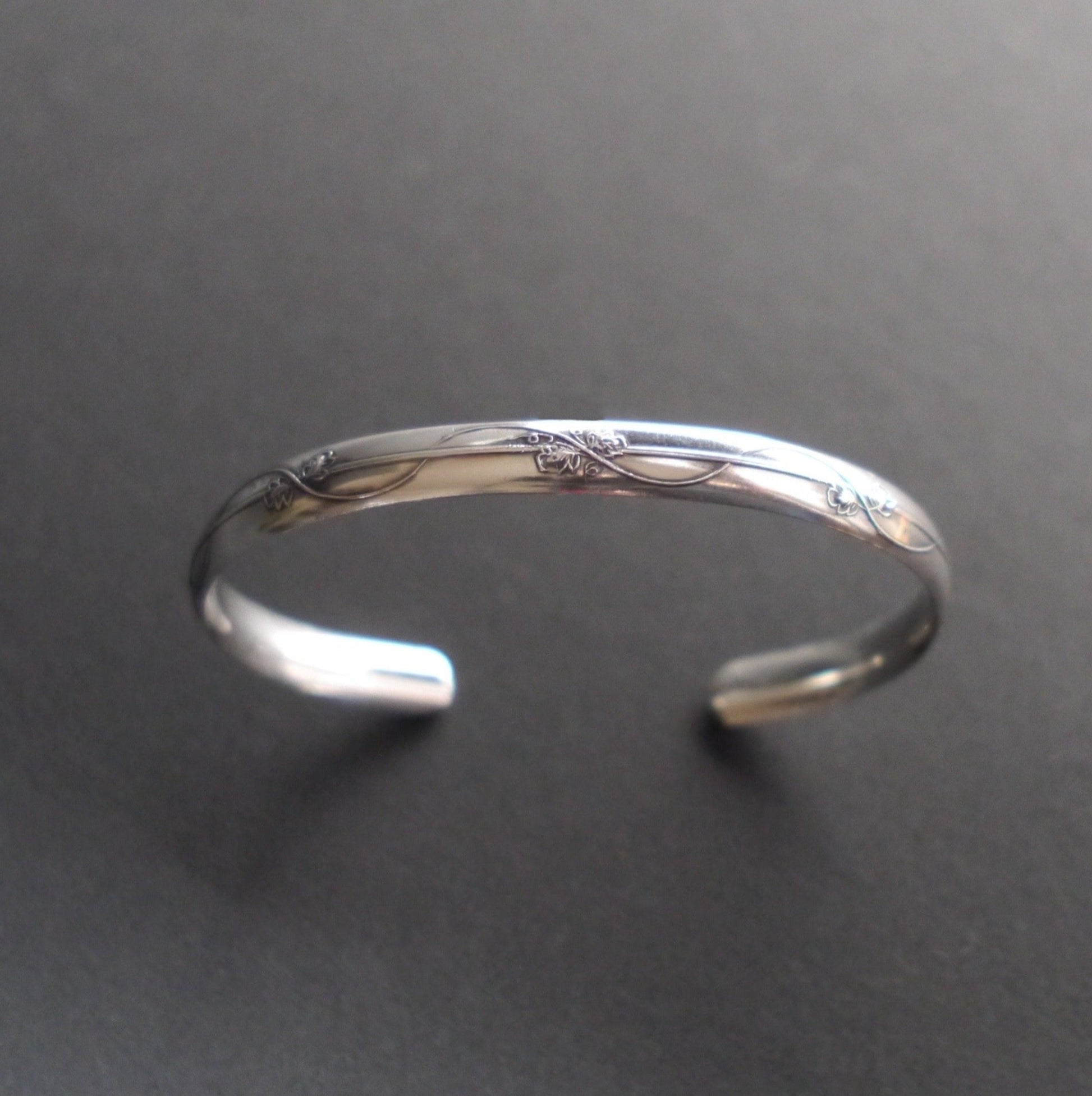 Floral Vine Comfort Cuff in 6mm Sterling Sliver