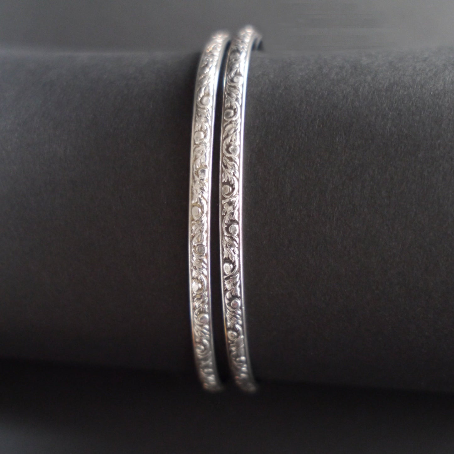 Floral Vine Cuff in 3mm Sterling Silver