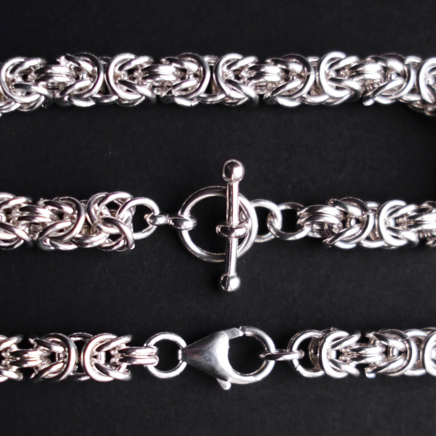 5mm Byzantine Chainmaille Bracelet in Sterling Silver