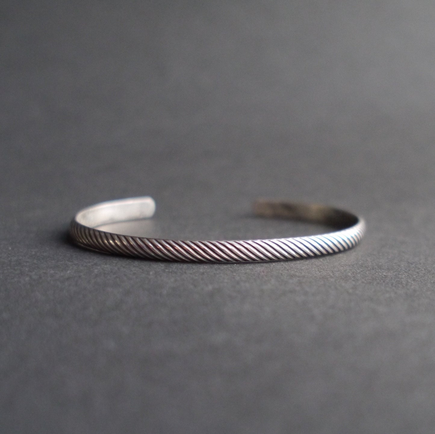 Striped Pattern Cuff in 5mm Sterling Silver